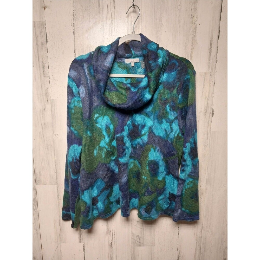 Habitat Abstract Floral Easy Cowl Sweater Large